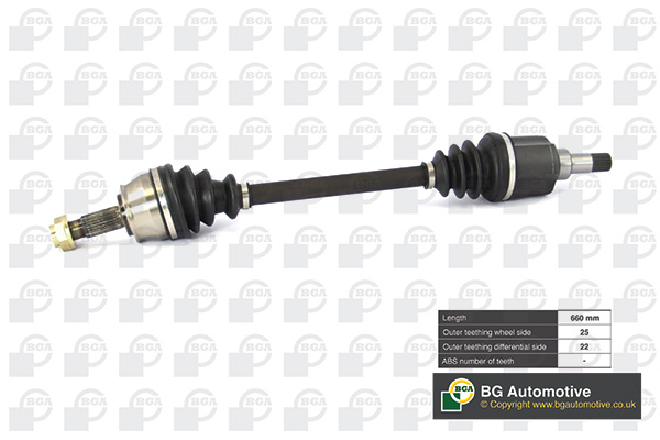 Піввісь PEUGEOT BIPPER 2009-2011 BGA (DS1428L) BGA фото 2
