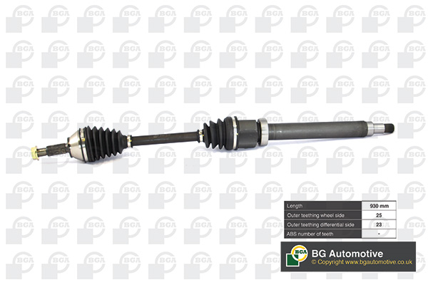 Піввісь FORD FIESTA 2004-2009, FOCUS 2000-2005, PUMA 1997-2003 BGA (DS2301R) BGA фото 2