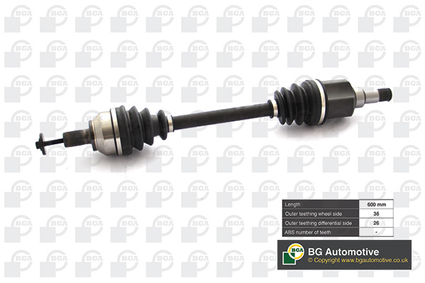 Піввісь FORD C-MAX 2007-2011, FOCUS 2009-2011, FOCUS C-MAX 2006-2007 BGA (DS2321L) BGA фото 2