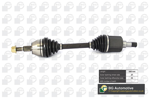 Піввісь FORD C-MAX 2010-, FOCUS 2012-, GRAND C-MAX 2010- BGA (DS2350L) BGA фото 2