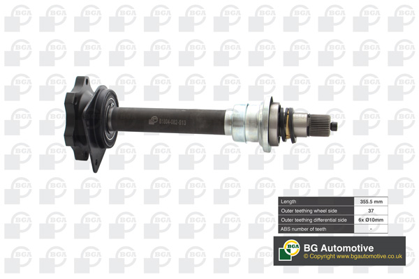 Піввісь VOLKSWAGEN SHARAN 2000-2011 BGA (DS2352) BGA фото 2