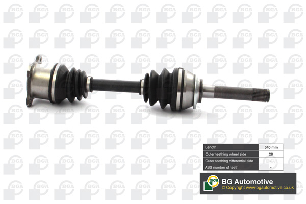Піввісь MITSUBISHI PAJERO II (V3_W, V2_W, V4_W) - 3.5 V6 24V (V25W, V45W) BGA (DS6100R) BGA фото 2