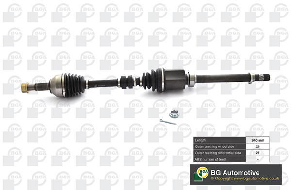 Піввісь NISSAN QASHQAI 2009- BGA (DS6315R) BGA фото 2