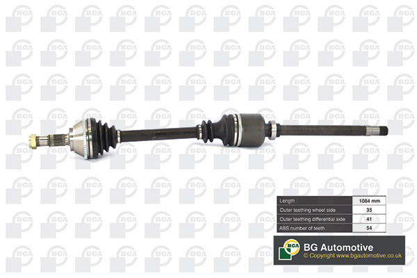 Піввісь CITROEN RELAY/JUMPER 2002-2007 BGA (DS6709RA) BGA фото 2