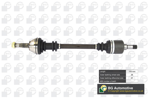 Піввісь CITROEN RELAY/JUMPER 2002-2007 BGA (DS6710L) BGA фото 2