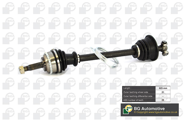 Піввісь RENAULT CLIO 2007-2009, KANGOO 2008-2012 BGA (DS7301LA) BGA фото 2