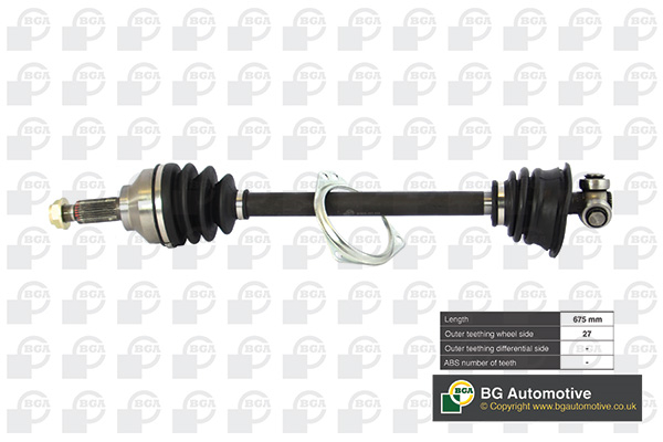 Піввісь OPEL/VAUXHALL VIVARO 2002-2006 BGA (DS7319L) BGA фото 2