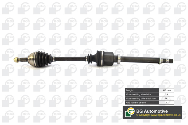 Піввісь RENAULT MEGANE 2009-2011 BGA (DS7332RA) BGA фото 2