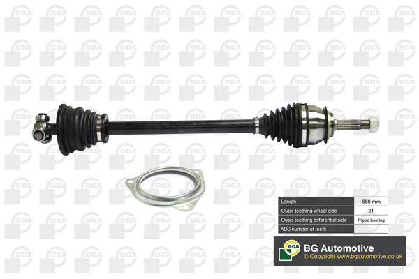 Піввісь RENAULT MEGANE III (KZ0/1) - 1.5 DCI BGA (DS7360L) BGA фото 2