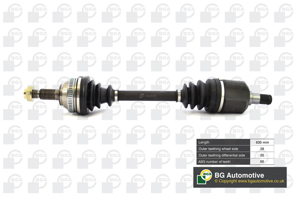Піввісь LAND ROVER FREELANDER (L314) - 2.0 TD4 4X4 BGA (DS7513L) BGA фото 2