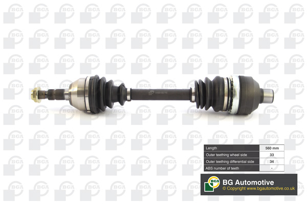 Піввісь OPEL/VAUXHALL ASTRA 2012-, ZAFIRA 2010- BGA (DS9516R) BGA фото 2