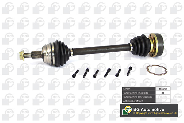 Піввісь VOLKSWAGEN BORA 2000-2005, GOLF 2000-2006 BGA (DS9617L) BGA фото 2