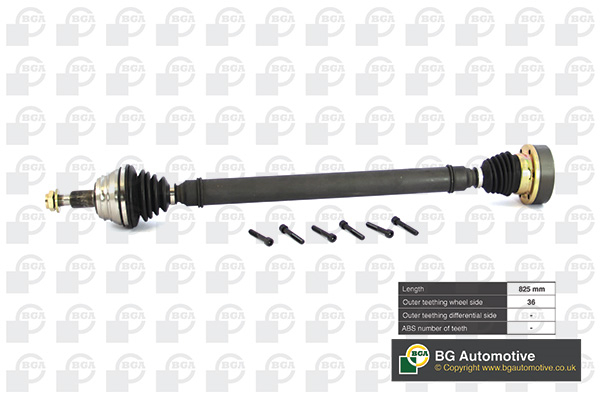 Піввісь VOLKSWAGEN BEETLE 2003-2011, BORA 2001-2005, GOLF 2001-2006, PASS BGA (DS9618R) BGA фото 2
