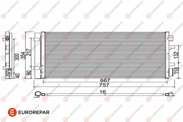 Конденсер кондиціонера RENAULT FLUENCE (08-) 2.0 I 16V (+) EUROREPAR (1618099780) Eurorepar фото 2