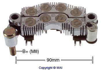 Випрямляч діодний RM151 CN | PULLEY-ND 6S CLUTCH WAI (IYR9003) WAI фото 2