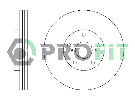 Диск гальмівний TOYOTA CAMRY ЛІФТБЕК (_V3_) 2.4 (ACV30, ACV36) 2001.11-2006.11 PROFIT (5010-1446) Profit фото 2