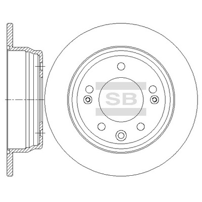 Диск гальмівний HYUNDAI I30 УНІВЕРСАЛ (FD) 1.6 2007.10-2012.06 HI-Q (SD1081) HI-Q фото 2