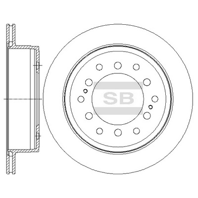 Диск гальмівний TOYOTA LAND CRUISER PRADO (_J15_) 2.8 2009.07- HI-Q (SD4027) HI-Q фото 2