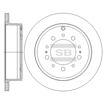 Диск гальмівний TOYOTA LAND CRUISER 200 (_J2_) 4.5 2007.08- HI-Q (SD4032) HI-Q фото 2