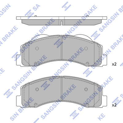 Колодки гальмівні дискові (комплект 4 шт) FORD USA F-150 CREW CAB PICKUP 3.5 4WD 2014.09- HI-Q (SP1624) HI-Q фото 2