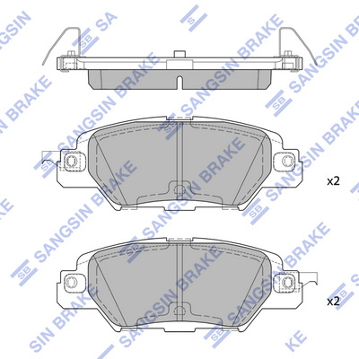 Колодки гальмівні дискові (комплект 4 шт) MAZDA CX-5 (KE, GH) 2.5 2011.11-2017.02 HI-Q (SP1860) HI-Q фото 2