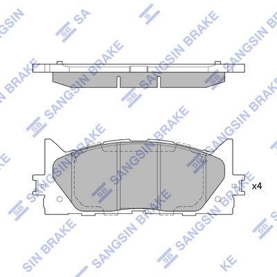 Колодки гальмівні дискові TOYOTA CAMRY ЛІФТБЕК (_V5_) 2.5 2011.09- HI-Q (SP2080) HI-Q фото 2
