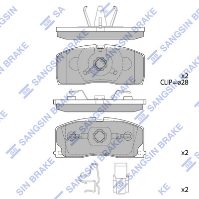 Колодки гальмівні дискові GEELY CK 1.5 2005.09- HI-Q (SP2154) HI-Q фото 2