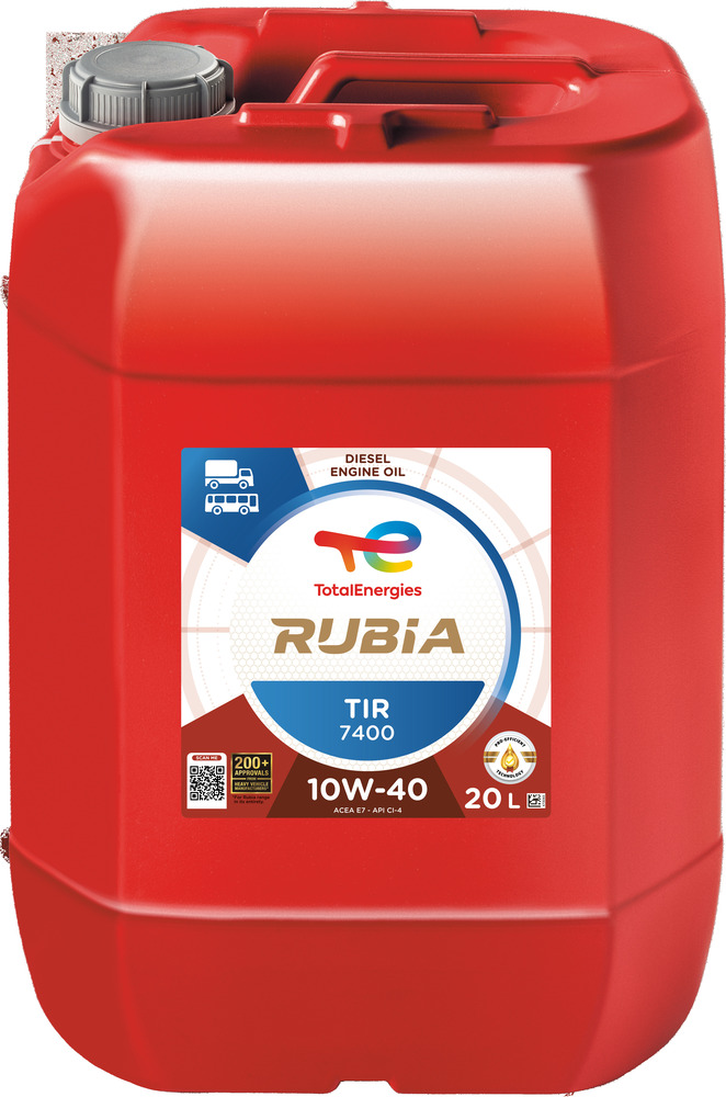 Олива моторні RUBIA TIR 7400 10W-40 20 л RUBIA TIR 7400 10W40 20L TOTAL (10W40 RB 7400 20L) Total фото 2