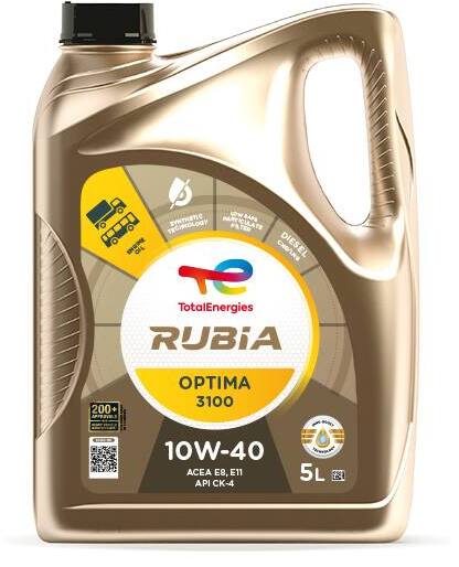 Олива моторні RUBIA OPTIMA 3100 10W-40 5 л RUBIA OPTIMA 3100 10W40 3X5L TOTAL. Total фото 2