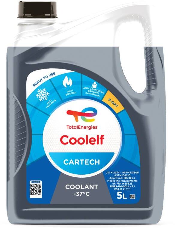 Рідина охолоджувальна готова до використання синя COOLELF CARTECH -3 TOTAL (COOL CAR -37 5L) Total фото 2